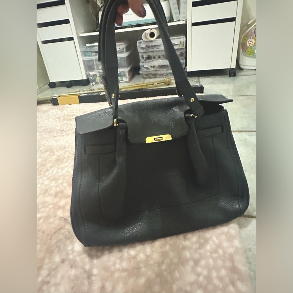 Salvatore Ferragamo Gancini Leather Tote Bag